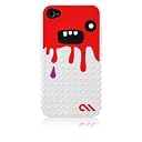 Case-Mate iPhone 4 Monsta Case with Screen Protector, White / Red モンスタ シリコン ケース (液晶保護シート つき) ホワイト / レッド CM013372