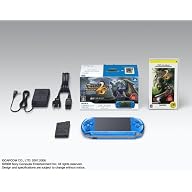 PSP「プレイステーション・ポータブル」 新米ハンターズパック バイブラント・ブルー(PSPJ-30007) 特典 オリジナル携帯クリーナー付き