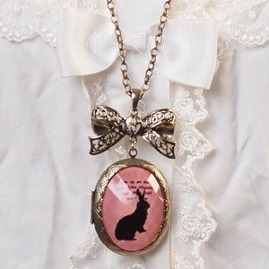 *アリス白兎風ロケットペンダント acc1016 ゴスロリ ロリータ パンク コスプレ コスチューム メイド