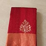 Red Silk Saree With blouse piece