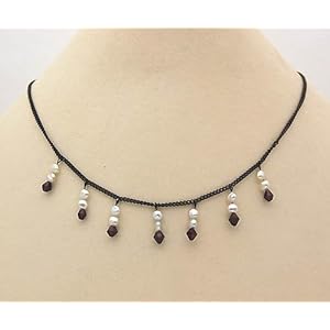 【クリックで詳細表示】深い絆をもたらすガーネットと淡水真珠のネックレス ANC166 パールネックレス