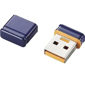 【クリックでお店のこの商品のページへ】ELECOM マイクロサイズ USB2.0フラッシュメモリ 2GB (ブルー) MF-SU202GBU