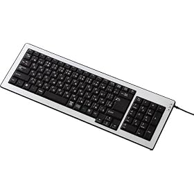 ELECOM �p���^�O���t��USB&PS/2�L�[�{�[�h ���{��104�L�[�t���L�[�{�[�h �V���o�[ TK-UP04FPSV