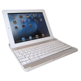 �yHAIKAU�z �j���[���f�� iPad2 bluetooth�L�[�{�[�h�����A���~�P�[�X �yUS�L�[�{�[�h�z �z���C�g ���{�ꑀ��������t��