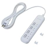 ELECOM �Ɨ��X�C�b�`�t�h�΃^�b�v 2P4�� 5.0m �z���C�g T-F5450WH�G���R���ɂ��