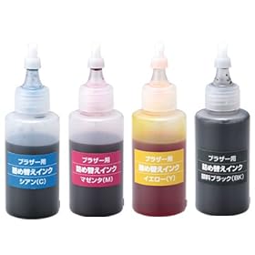 �J���[�N���G�[�V���� �u���U�[ �l�ւ��C���N LC10�ELC11�Ή� 4�{ SRB-INK11S