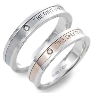 【クリックで詳細表示】[ザ・キス]THE KISS シルバーペアリング Men’s：13.0号 Lady’s：11.0号 SR2301DM-SR2300DM： ジュエリー通販