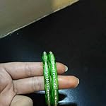 Green Plastic Traditional Bangle Set of 2