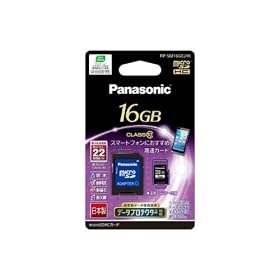 Panasonic 16GB microSDHC�������[�J�[�h CLASS10 RP-SM16GEJ1K