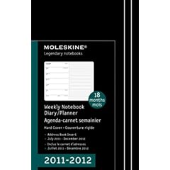 Moleskine 2012 18 Month Weekly Notebook Planner Black Hard Cover Large