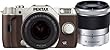 PENTAX �f�W�^�����J���� Q10 �_�u���Y�[���L�b�g �V���o�[/�u���E��002 Q10 WZOOMKIT SL/BR 002