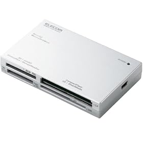 ELECOM 53+1���f�B�A SDXC�Ή� ���������[�_���C�^ �V���o�[ MR-A003SV