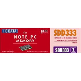 I-O DATA SDD333-1G PC2700 DDR SDRAM S.O.DIMM
