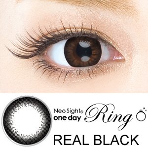 【クリックで詳細表示】アイレ ネオサイト ワンデー リング コンタクト レンズ 度なし / 度あり 30枚入 ブラック PWR±0.00 [ヘルスケア＆ケア用品]： ヘルス＆ビューティー