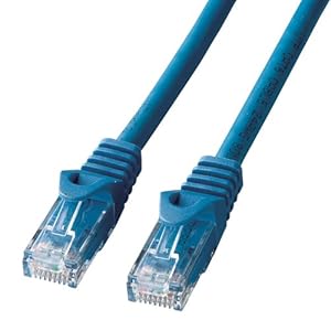 【クリックで詳細表示】SANWA SUPPLY カテゴリ6単線LANケーブル 3m ブルー LKB6-03BL