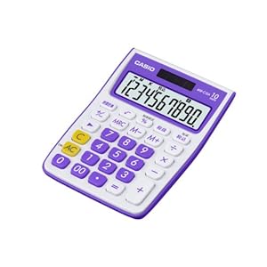 【クリックで詳細表示】CASIO ミニジャスト型電卓 MW-C10A-PL-N