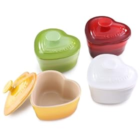 Le Creuset �yAmazon.co.jp����z�����J���E�_���[�� (�t�^�t) 4�F�Z�b�g �`�F���[���b�h�A�z���C�g�A�t���[�c�O���[���A�f�W�����C�G���[
