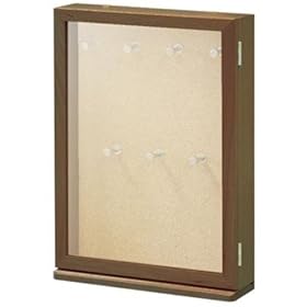 【クリックで詳細表示】ウッドキーボックス ダーク木目