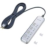 ELECOM �Ɨ��X�C�b�`�t�h�΃^�b�v 2P4�� 5.0m �V���o�[ T-F5450SV�G���R���ɂ��