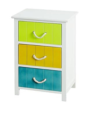 Galileo Casa Nachttisch 2410377 weiß/himmelblau/grün