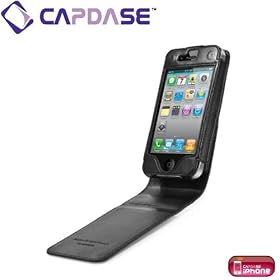 CAPDASE iPhone4 ��p ���ĊJ�� Flip-Top �t���b�v�^�C�v �{�v���P�[�X �u���b�N WCIH4-6001