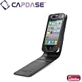 CAPDASE iPhone4 ��p ���ĊJ�� Flip-Top �t���b�v�^�C�v �{�v���P�[�X �u���b�N WCIH4-6001