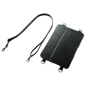 【クリックで詳細表示】ELECOM REGZA Tablet 2011 AT700 10.1in レザーカバー フラップ付 ブラック TB-TOAT700PLFBK