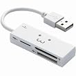 ELECOM ���������[�_���C�^ �P�[�u����̌^ SDXC�Ή� SD+MS�Ή� �z���C�gFACE MR-C22WHF1