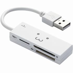 ELECOM ���������[�_���C�^ �P�[�u����̌^ SDXC�Ή� SD+MS�Ή� �z���C�gFACE MR-C22WHF1
