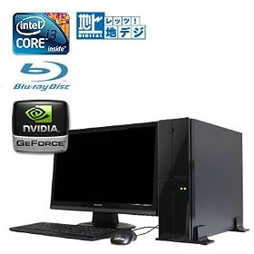 FRONTIER [ �t�����e�B�A ] �f�X�N�g�b�vPC FRASV5472TV/M Core i3 H55 M/B 750GB HDD 4GB RAM Blu-rayDisc�h���C�u GV-MC7/HZ3 21.5�^���C�h����t���Z�b�g �u���b�N