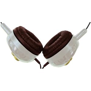 【クリックで詳細表示】ディズニー MuPods ミューポッズ ワイヤーヘッドフォン オーディオ用 ホワイト×ゴールド