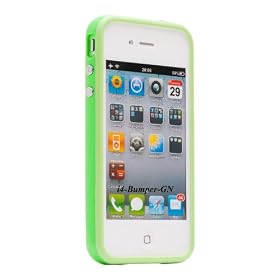 iPhone4 �A�C�t�H�[��4�p�@Bumper �o���p�[�@�O���[���@�yi4-Bumper-GN�z