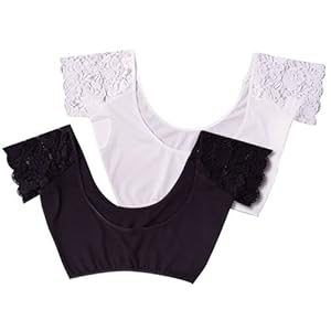 【クリックで詳細表示】クールマックス汗取りパッド付ハーフインナー(2色組)L