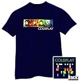  Coldplay 'Color Strip' navy 2-sided t-shirt