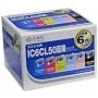 G&G EPSON IC6CL50�݊� 6�p�b�N(�u���b�N�E�C�G���[�E�}�[���^�E�V�A���E���C�g�}�[���^�E���C�g�V�A��) NIE-IC50-6PACK