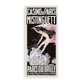 �|�X�^�[ �W�O Mistinguett Paris qui Brille �z���� �A���~�x�[�V�b�N�t���[���i�S�[���h�j