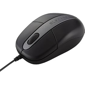 ELECOM USB&PS/2�ڑ��z�C�[���t���w���}�E�X �u���b�N M-M2UP2RBK