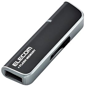 ELECOM  AES�Í����Z�L�����e�B�@�\����USB�t���b�V�������� 4GB(�u���b�N) MF-EU204GBK