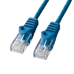 【クリックで詳細表示】SANWA SUPPLY カテゴリ5e単線LANケーブル 3m ブルー LKB5T-03BL