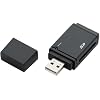 ELECOM �J�[�h���[�_���C�^ USB2.0�Ή� SDXC�Ή� SD��p 17+10���f�B�A�Ή� �u���b�N MR-A001BK