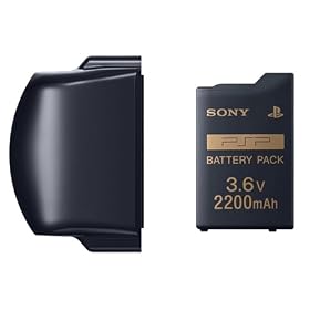 �o�b�e���[�p�b�N(2200mAh) PSP-2000/3000�V���[�Y�p�o�b�e���[�J�o�[(�s�A�m�E�u���b�N)�t��