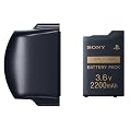 �o�b�e���[�p�b�N(2200mAh) PSP-2000/3000�V���[�Y�p�o�b�e���[�J�o�[(�s�A�m�E�u���b�N)�t��