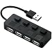 ELECOM USB2.0HUB �ʃX�C�b�`�t �o�X�p���[ �V�[���t 4�|�[�g �u���b�N U2H-YS4BBK