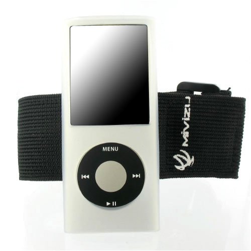  (10 Color Option) iPod Nano Silicone Case Package for Apple 3rd / 4th Generation Skin Cover + Screen Protector and Armband Compatible with Nike+iPod 8GB 16GB