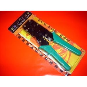 【クリックで詳細表示】LANケーブルコネクタかしめ圧着工具6P6C/8P8C兼用(RJ-45 RJ-12 RJ-11/RJ-25)