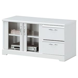 【クリックで詳細表示】SHIRAI ジェミアス ガラス扉AVボード 32V対応(幅85.8cm) GEM-4590GH