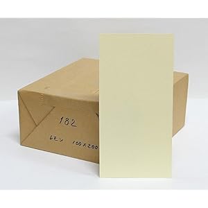 【クリックで詳細表示】No.18-2 lemon レモン色縦長両面無地ハガキ(100x200mm) 1000枚 情報量の多いDMなどに最適！