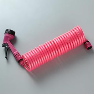 【クリックで詳細表示】ガーデンコイルホースレギュラー ピンク F5973