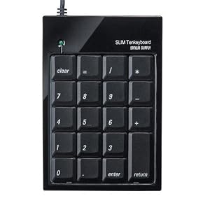 【クリックで詳細表示】SANWA SUPPLY NT-M5UH2BK USBテンキー クリアブラック