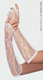  Elbow Length Fingerless Gloves With Ruffle